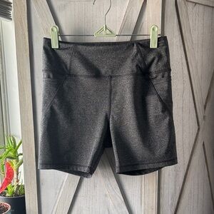 Women's Black and Gray Athletic Shorts
